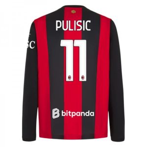 Futbalový Dres AC Milan Domáci 2026/27 Christian Pulisic 11 Pánsky Dlhý Rukáv