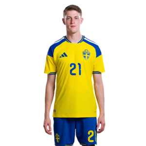 Pánsky Futbalový Dres Komplet Švédsko MS 2026 Domáci Alexander Bernhardsson 21