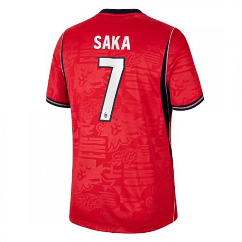 Anglicko Vonkajší MS 2026 Bukayo Saka #7 futbalové dresy Krátky Rukáv 1 Anglicko Vonkajší MS 2026 Bukayo Saka #7 futbalové dresy Krátky Rukáv