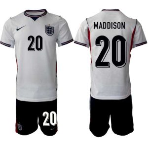 Fußballtrikot England WM 2026 James Maddison #20 Heim Herren Set