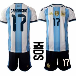 Argentinien Fußballset Alejandro Garnacho #17 WM 2026 Heimkind