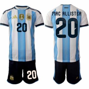 Fußballtrikot Argentinien WM 2026 Alexis Mac Allister #20 Zuhause Herren Komplett