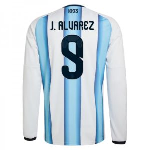 Futbalový dresy Argentína MS 2026 Domáci Pánsky – Julián Alvarez #9 Dlhý Rukáv