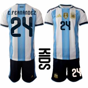 Argentinien Fußballset Enzo Fernández #24 WM 2026 Heimkind