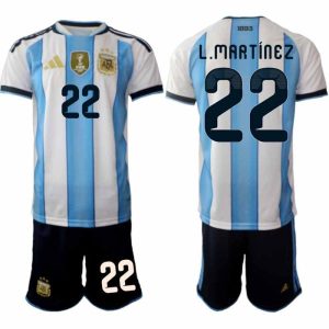 Fußballset Argentinien WM 2026 Lautaro Martínez #22 Heim Herren