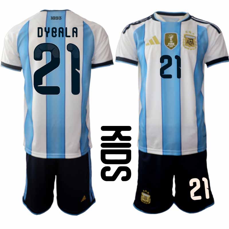 Futbalový Komplet Argentína MS 2026 Paulo Dybala #21 Domáci Detský Futbalový Komplet Argentína MS 2026 Paulo Dybala #21 Domáci Detský – Bild 2