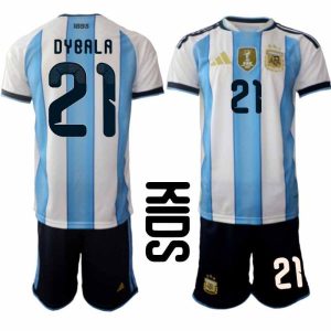Fussball-Set Argentinien WM 2026 Paulo Dybala #21 Heimspiel Kinders