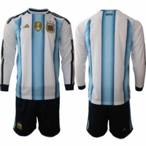 Argentinien WM 2026 zuhause Herren-Trikot Set langärmlig