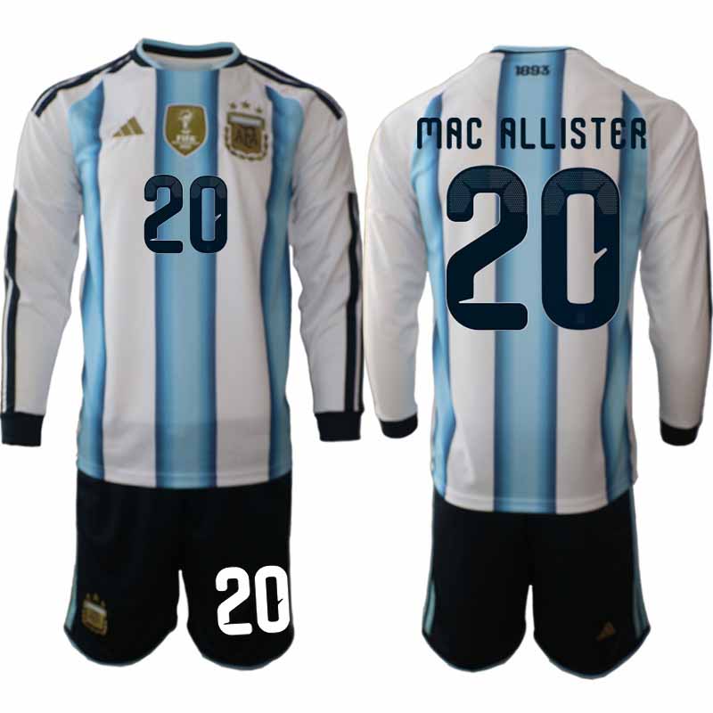 Argentinien MS 2026 Heim Herren Trikotset Langarm – Alexis Mac Allister #20 2 Argentína MS 2026 domáci Pánsky Dres set dlhý rukáv– Alexis Mac Allister #20 – Bild 2