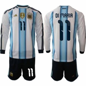 Argentinien WM 2026 zuhause Herren-Trikot Set langärmlig– Ángel Di María #11