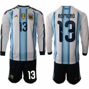 Argentinien WM 2026 zuhause Herren-Trikot Set langärmlig– Cristian Romero #13