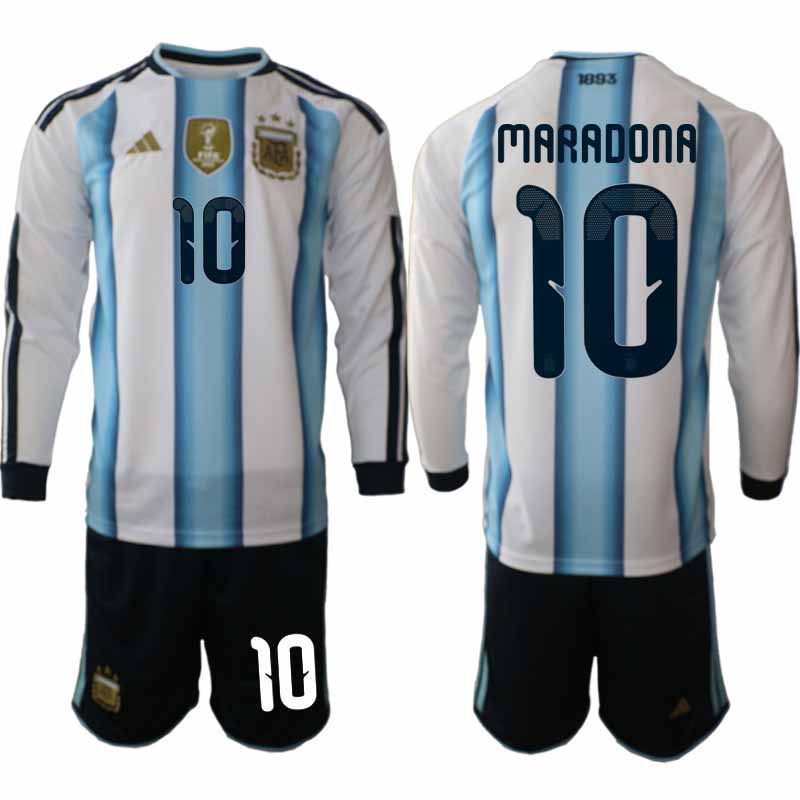 Argentína MS 2026 domáci Pánsky Dres set dlhý rukáv– Diego Maradona #10 Argentína MS 2026 domáci Pánsky Dres set dlhý rukáv– Diego Maradona #10 – Bild 2