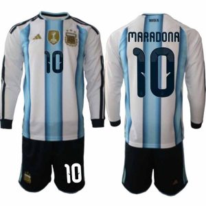 Argentinien MS 2026 Heim Herren Trikot Langarm– Diego Maradona #10