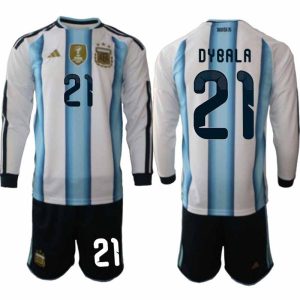 Argentinien WM 2026 zuhause Herren-Trikot Set langärmlig – Paulo Dybala #21