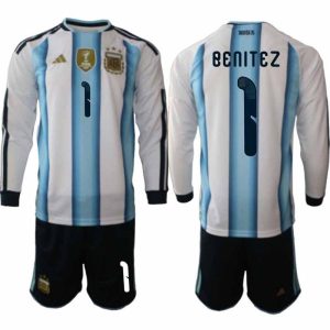 Argentinien WM 2026 zuhause Herren-Trikot Set langärmlig – Walter Benítez #1
