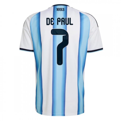 Argentína futbalové dresy MS 2026 Rodrigo De Paul #7 Domáci 1 Argentína futbalové dresy MS 2026 Rodrigo De Paul #7 Domáci