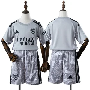 Home 7 Detské futbalové dresy komplet Arsenal 2026/27 Brankársky sivá