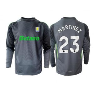 Futbalový dresy Aston Villa 2025/26 Brankársky Čierno-Šedý Emiliano Martinez #23 – Pánsky Dlhý Rukáv