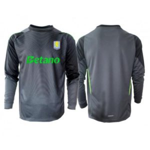 Futbalový dresy Aston Villa 2025/26 Brankársky Čierno-Šedý – Pánsky Dlhý Rukáv