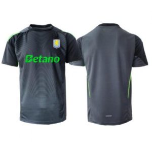 Futbalový dresy Aston Villa 2025/26 Brankársky Čierno-Šedý – Pánsky Krátky Rukáv