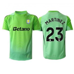 Futbalový dresy Aston Villa 2025/26 Brankársky Zelený Emiliano Martinez #23 – Pánsky Krátky Rukáv