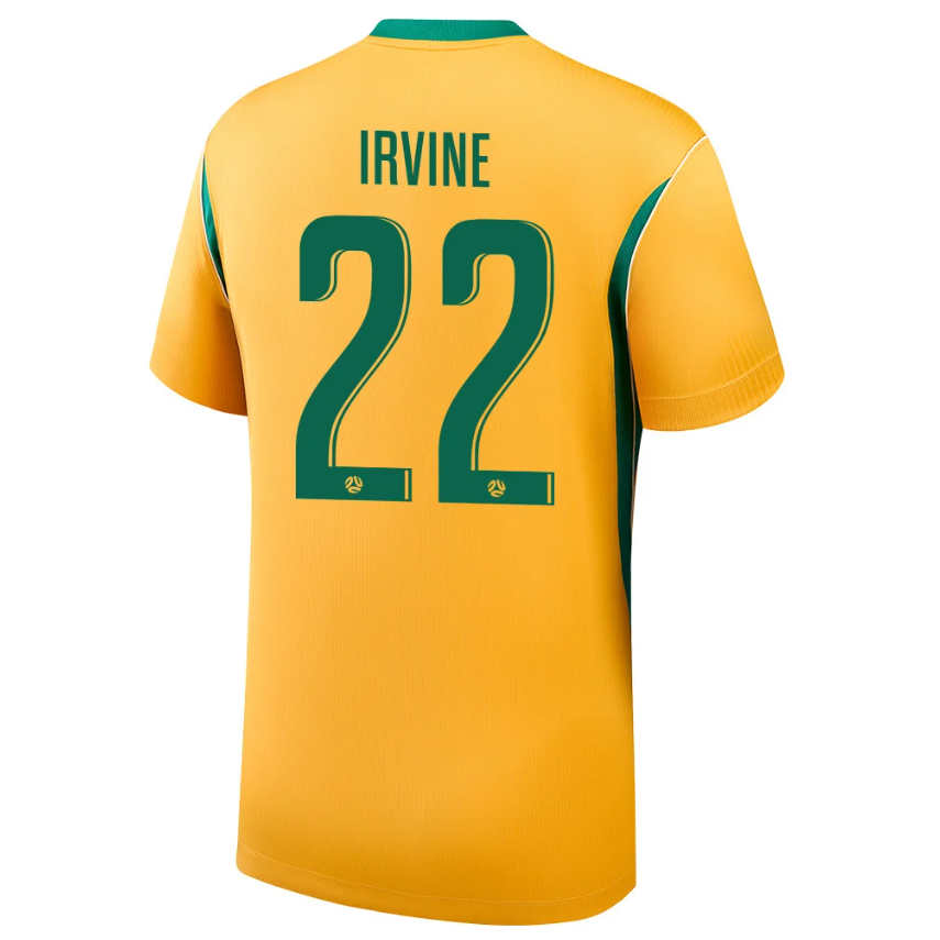 Futbalove dresy Austrália MS 2026 Domáci Jackson Irvine 22 Pánsky 1 Futbalove dresy Austrália MS 2026 Domáci Jackson Irvine 22 Pánsky