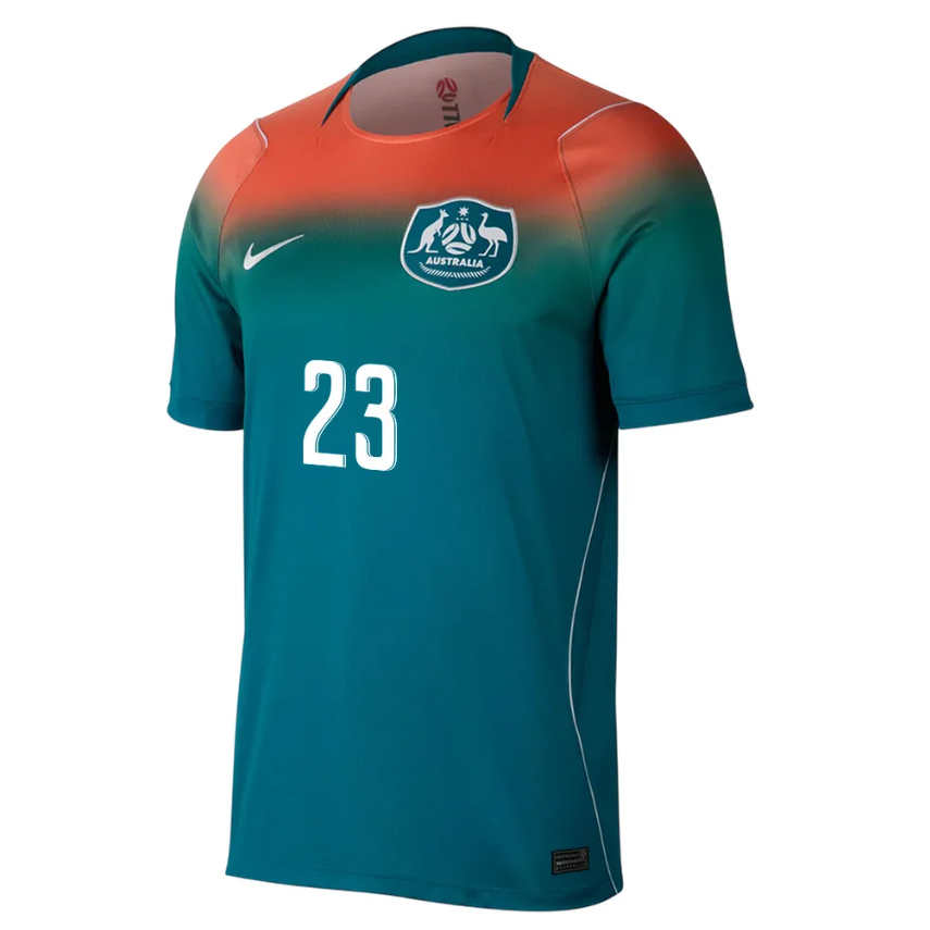 Futbalove dresy Austrália MS 2026 Preč Craig Goodwin 23 Pánsky 2 Futbalove dresy Austrália MS 2026 Preč Craig Goodwin 23 Pánsky-1