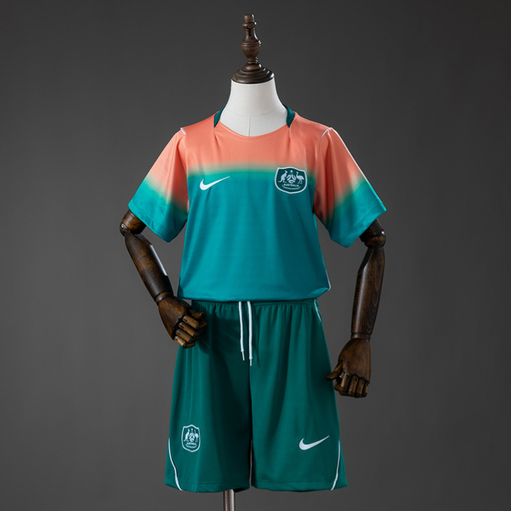 Futbalove dresy detske Austrália MS 2026 Preč Komplet 1 Futbalove dresy detske Austrália MS 2026 Preč Komplet