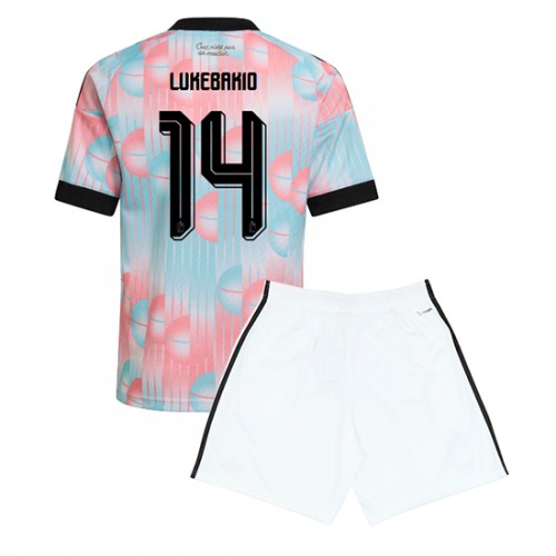 Belgicko Futbalový dres MS 2026 Dodi Lukebakio #14 Vonkajší Detský Komplet 1 Belgicko Futbalový dres MS 2026 Dodi Lukebakio #14 Vonkajší Detský Komplet