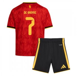 Belgicko Futbalový dres MS 2026 Kevin De Bruyne #7 Domáci Detský Komplet