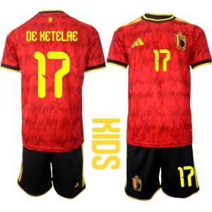 Fußball-Set Belgien WM 2026 Heim Kinder – Charles De Ketelaere #17