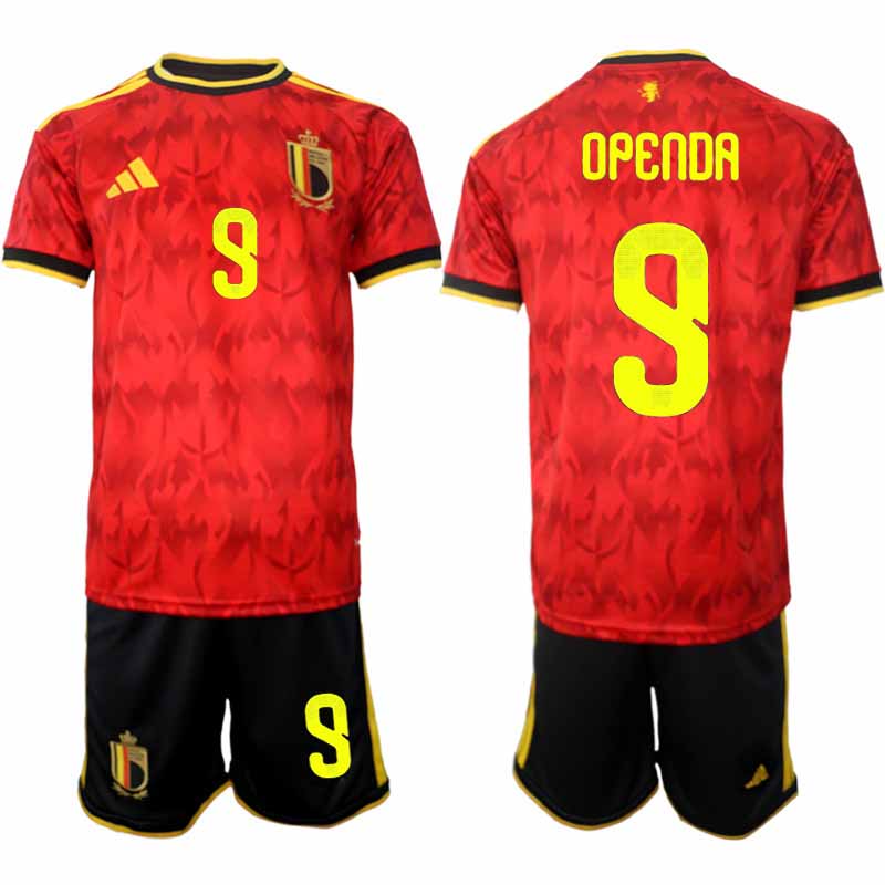 Fußball-Set Belgien WM 2026 Heim Herren – Loïs Openda #9 Futbalový set Belgicko MS 2026 domáci pánsky – Loïs Openda #9 – Bild 2