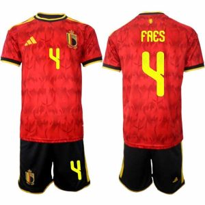 Fußballset Belgien WM 2026 Heim-Fußballset Herren – Wout Faes #4
