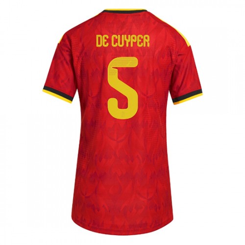 Ženy Futbalový Dres Belgicko Domáci MS 2026 Maxim De Cuyper #5 1 Ženy Futbalový Dres Belgicko Domáci MS 2026 Maxim De Cuyper #5
