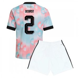 Belgicko Futbalový dres MS 2026 Zeno Debast #2 Vonkajší Detský Komplet