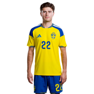Pánsky Futbalový Dres Švédsko MS 2026 Domáci Besfort Zeneli 22