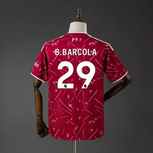 Futbalové dresy Liverpool 2026/27 Domáci Bradley Barcola 29 Pánsky Krátky Rukáv