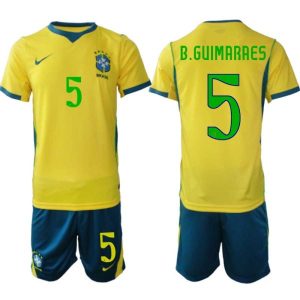 Herren Fußballset Brasilien WM 2026 Bruno Guimarães #5 Heim