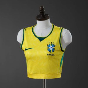 Brazília Domáci Dres MS 2026 Ženy Crop Top Fotbollslinne