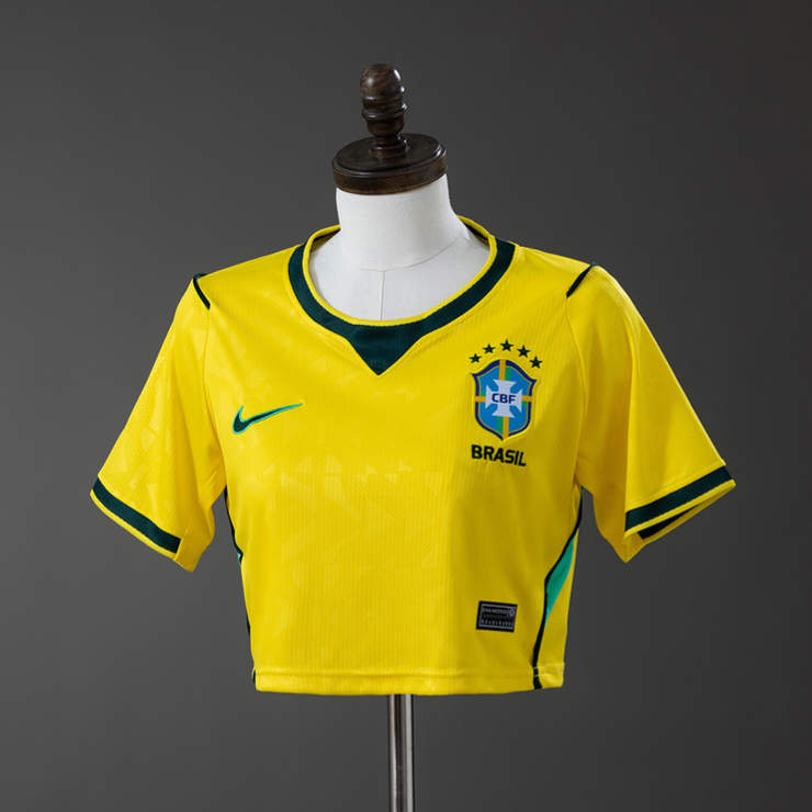Brazília Domáci Dres MS 2026 Ženy Crop Top Futbalový Dres 1 Brazília Domáci Dres MS 2026 Ženy Crop Top Futbalový Dres