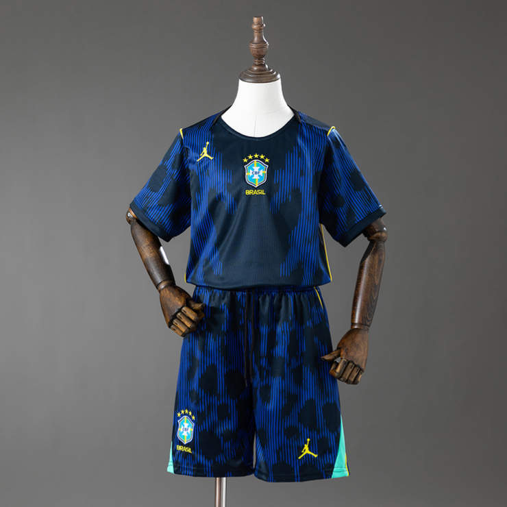 Detské Futbalový Dres Komplet Brazília Preč MS 2026 1 Detské Futbalový Dres Komplet Brazília Preč MS 2026