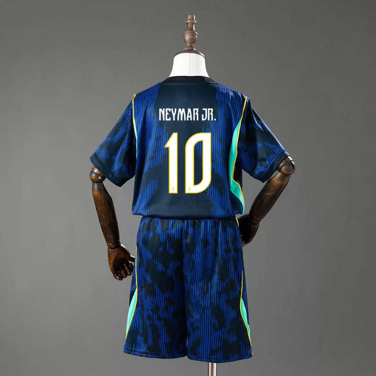 Brazília MS 2026 Preč dres Neymar Jr. 10 Detské Futbalový Dres 1 Brazília MS 2026 Preč dres Neymar Jr. 10 Detské Futbalový Dres