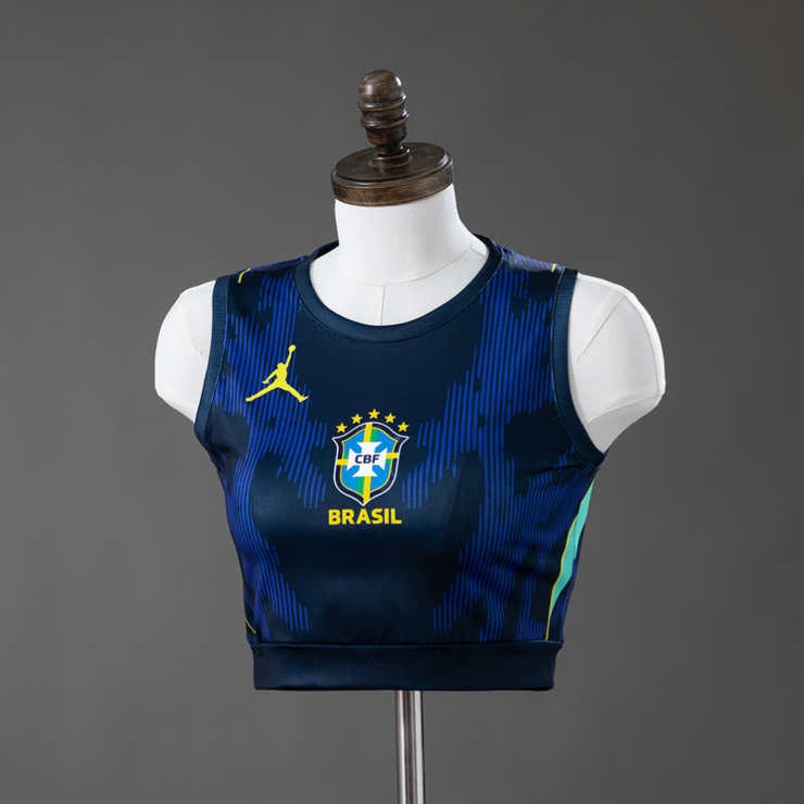 Brazília Preč dres MS 2026 Ženy Crop Top Fotbollslinne 1 Brazília Preč dres MS 2026 Ženy Crop Top Fotbollslinne