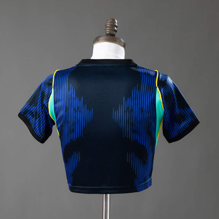 Brazília Preč dres MS 2026 Ženy Crop Top Futbalový Dres 2 Brazília Preč dres MS 2026 Ženy Crop Top Futbalový Dres-1
