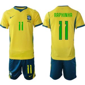Herren-Fußballset Brasilien WM 2026 Raphinha #11 Heim