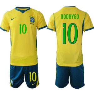Herren-Fußballset Brasilien WM 2026 Rodrygo #10 Heim