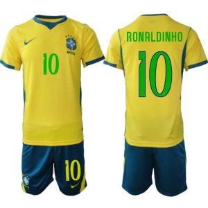 Herren Fußballset Brasilien WM 2026 Ronaldinho #10 Heim