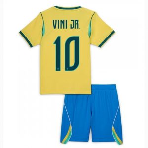 Detský futbalový dres Brazília Vinicius Junior #10 Domáci MS 2026 Komplet
