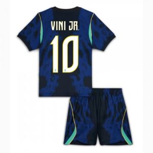 Detský futbalový dres Brazília Vinicius Junior #10 Vonkajší MS 2026 Komplet