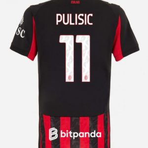 Futbalový dresy AC Milan 2025/26 Domáci Christian Pulisic #11 Dámsky Krátky Rukáv